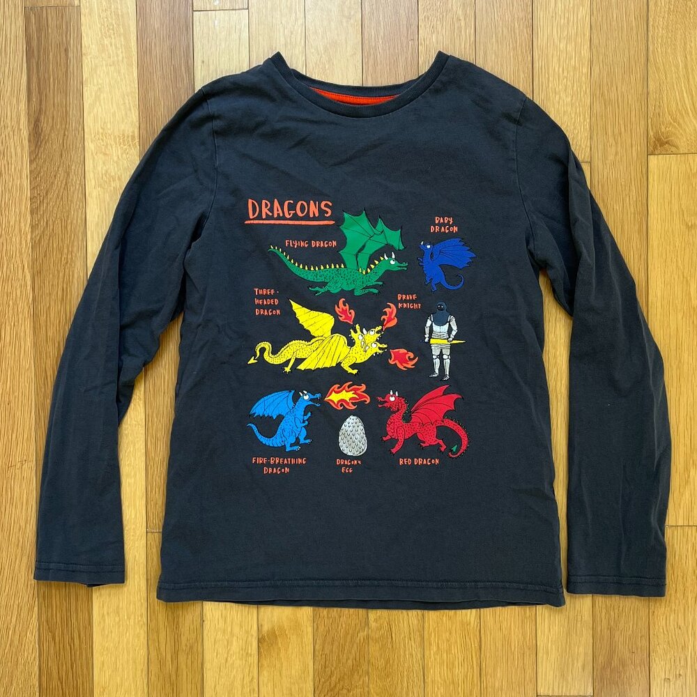 Mini Boden Boy's Dragon Long Sleeve t-shirt 11-12Y
